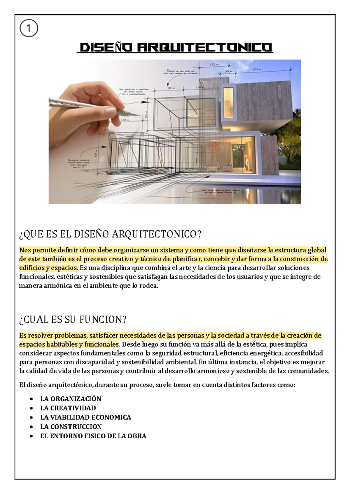 Diseño Arquitectonico - DISEÑO ARQUITECTONICO ¿QUE ES EL DISEÑO ...
