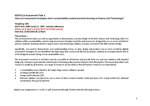 2022 3110 Science Assessment Task 1 Description Rubric final - 1 ...