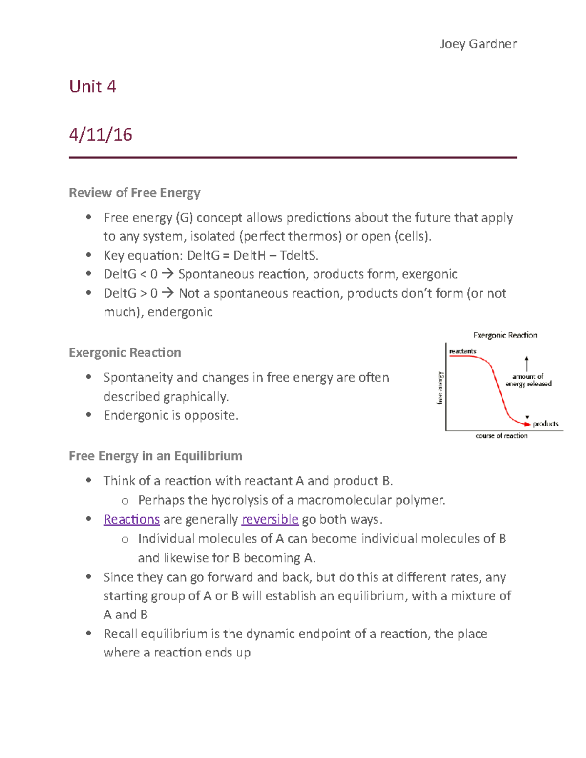 Unit 4 - Lecture notes All of Unit 4 - Unit 4 4/11/ Review of Free ...