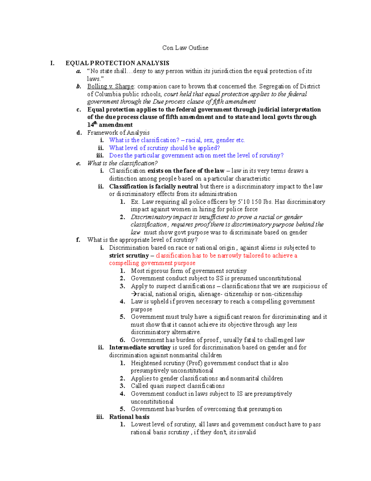 con law essay approach