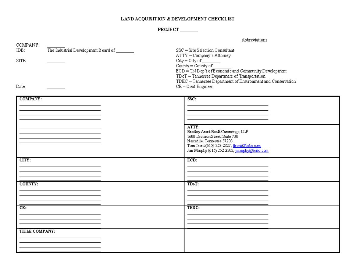 BABCpreschecklist 221109 152636 land acquisition LAND ACQUISITION