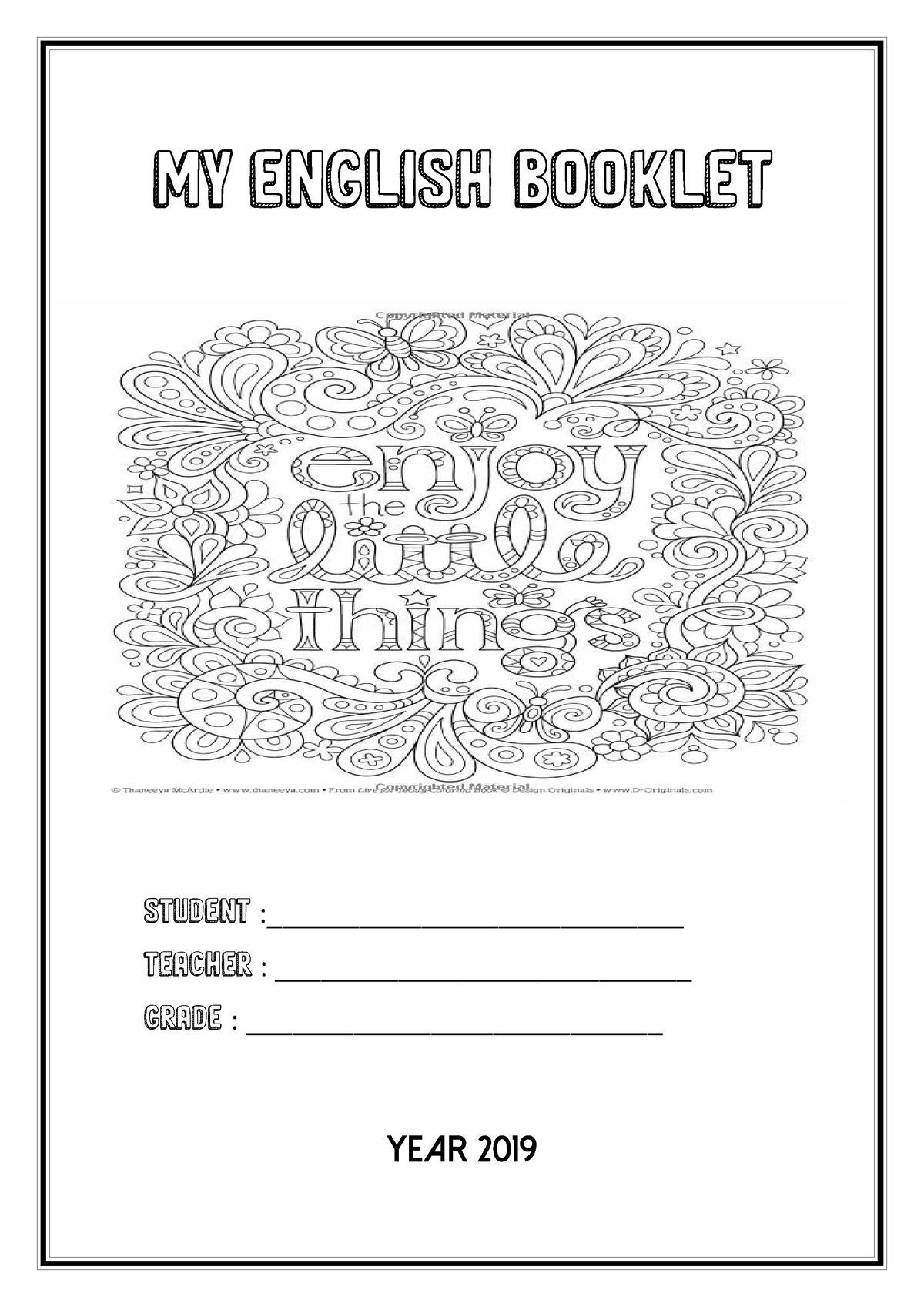 ks2 english homework booklet