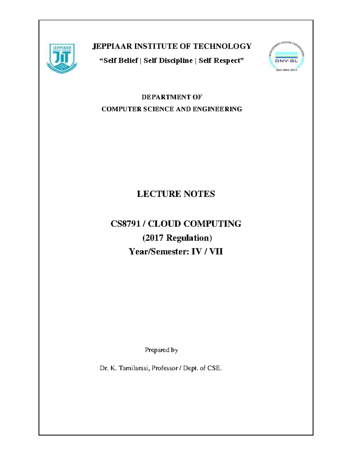 Cloud Computing UNIT 1 - A lot of lecture notes on sys administration ...