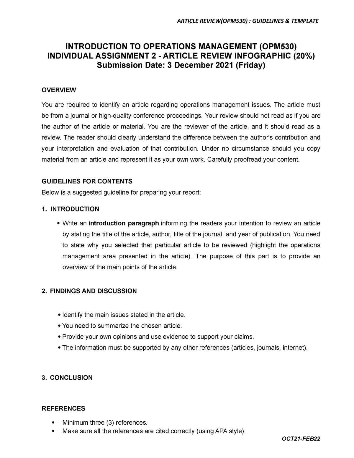 strategic management article review assignment pdf