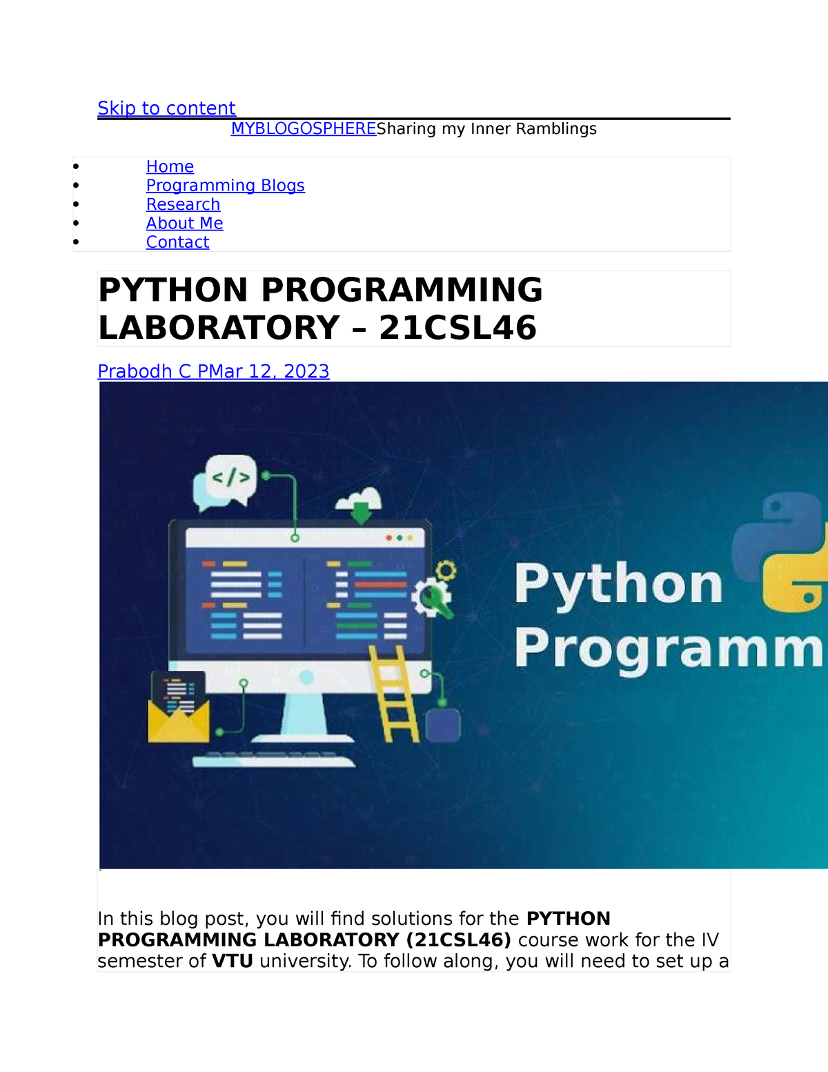 problem solving and python programming lab manual pdf 2023