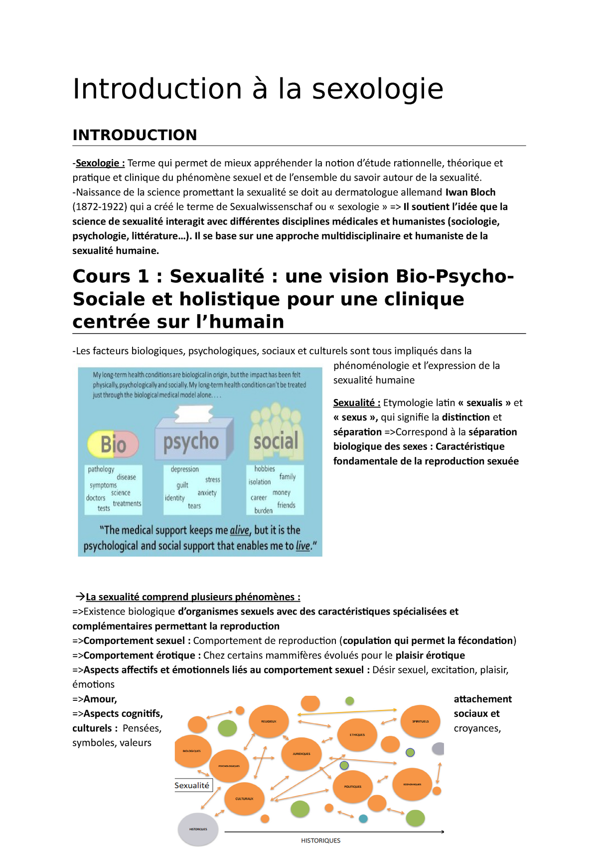 R Sum Sexologie Introduction La Sexologie Introduction Sexologie Terme Qui Permet De