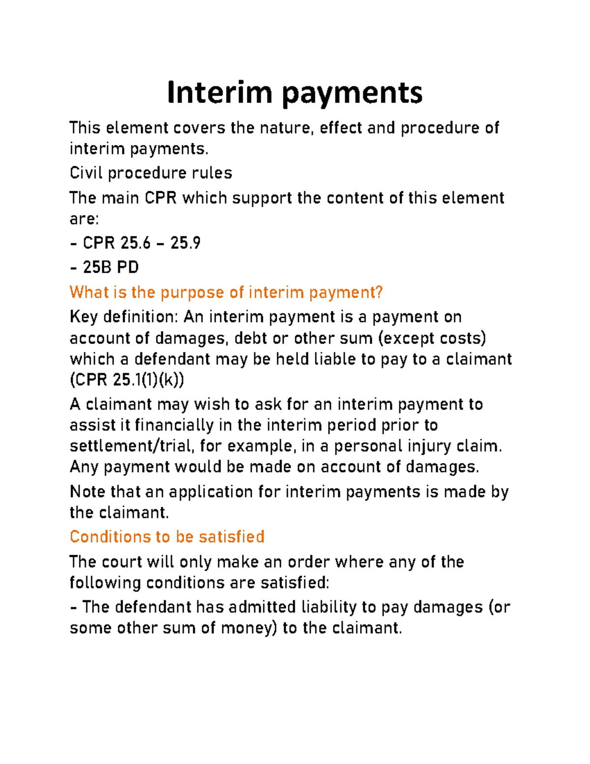 interim assignment pay