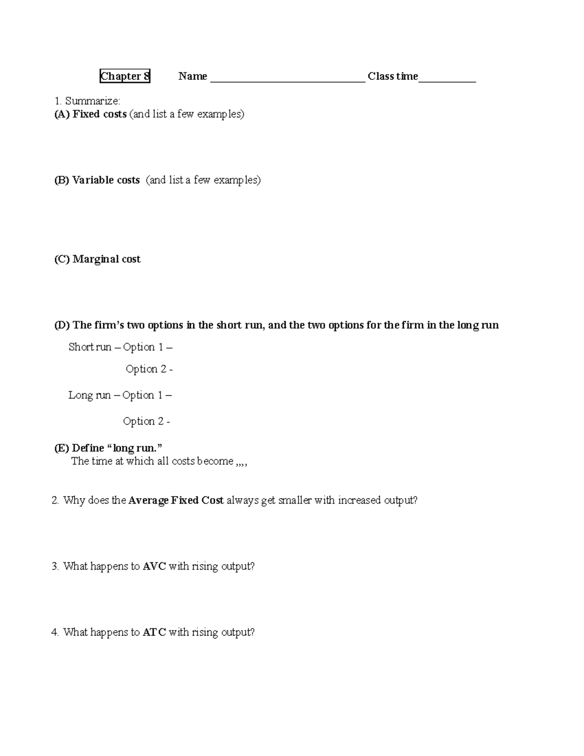 Chapter 8 HW Micro - Chapter 8 Name ___________________________ Class ...