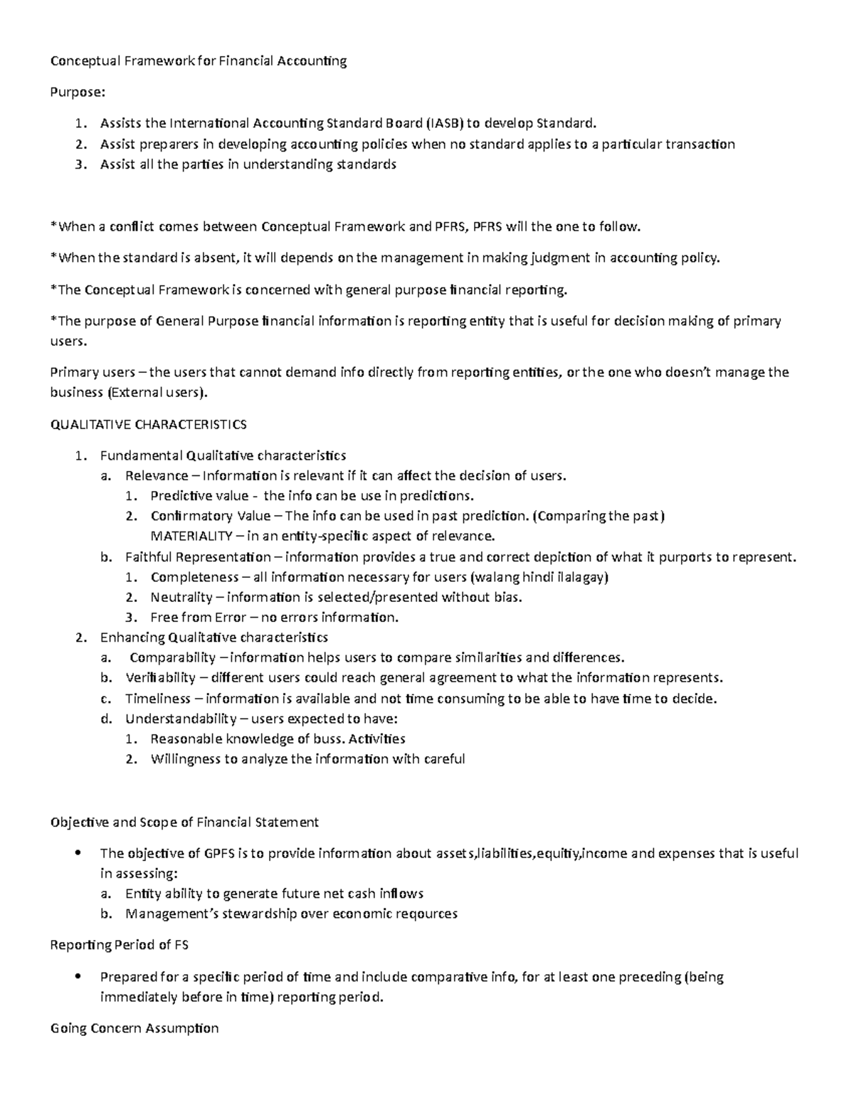 Conceptual Framework for Financial Accounting - Conceptual Framework ...