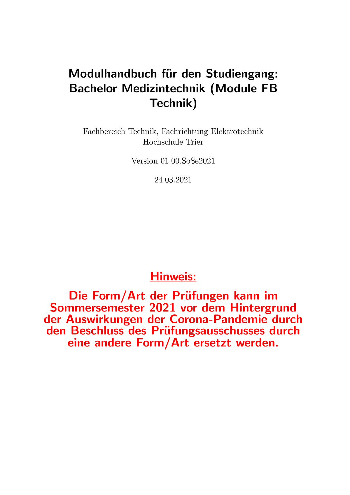 Modul MT Trier - Play - Modulhandbuch F ̈ur Den Studiengang: Bachelor ...