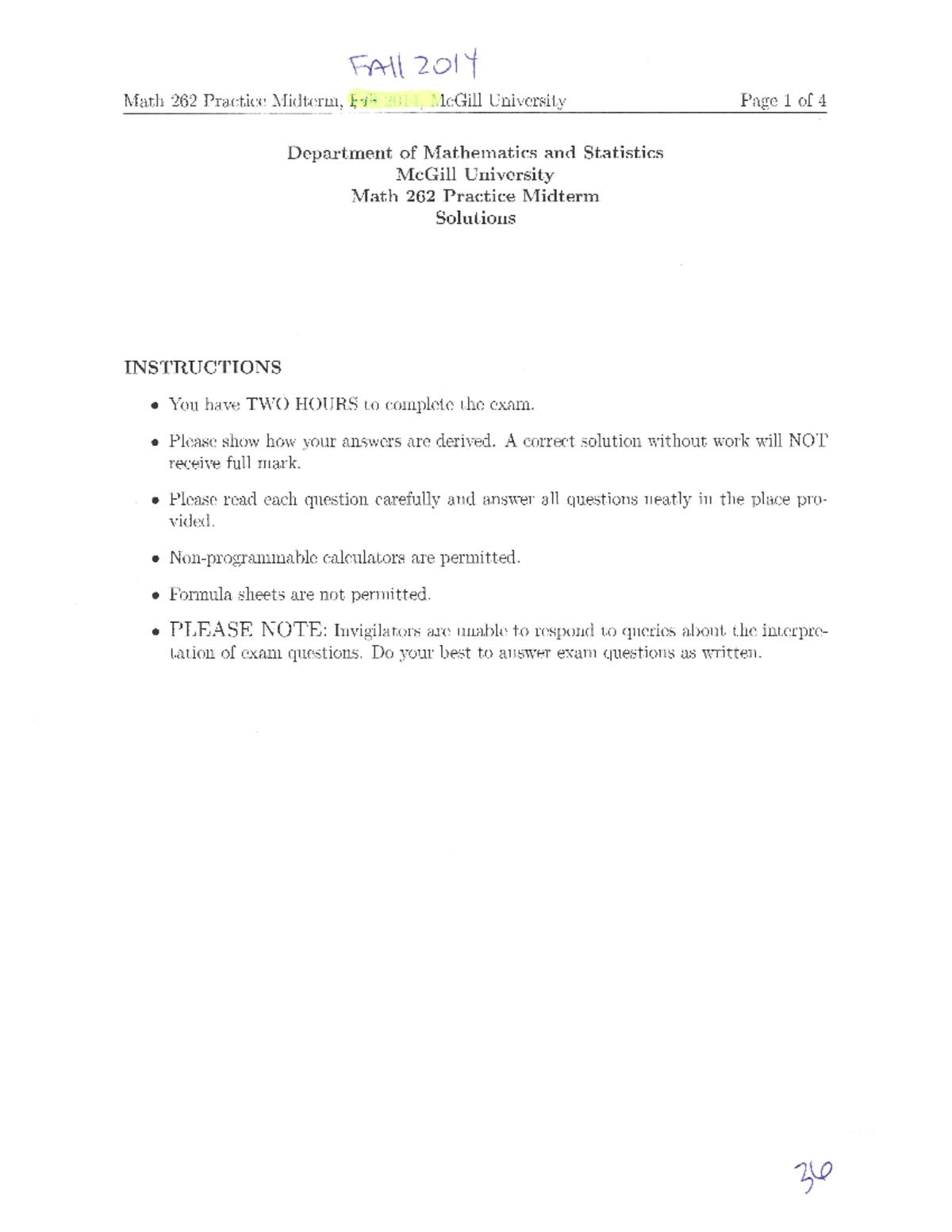 Sample/practice exam 2014, questions - mt 20d Math 262 Practice 201 ...
