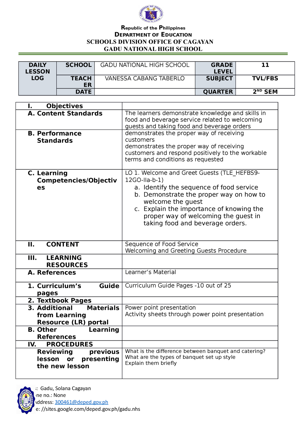 sequence-of-food-service-republic-of-the-philippines-department-of