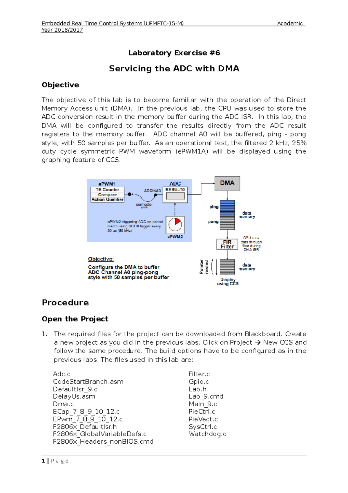 Ufmftc-15-M Lab 6 - Embedded Real Time Control Systems (UFMFTC-15-M ...