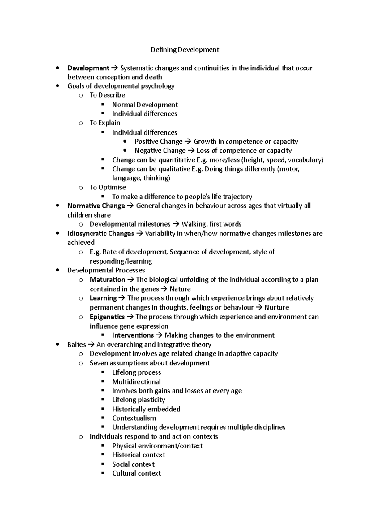 Semester Notes for Developmental Psychology - PSYU2235 - MQ - Studocu