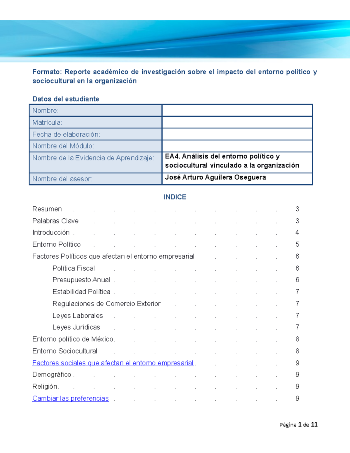 ESLy G U2 AA1 EA4 - Formato: Reporte Académico De Investigación Sobre ...