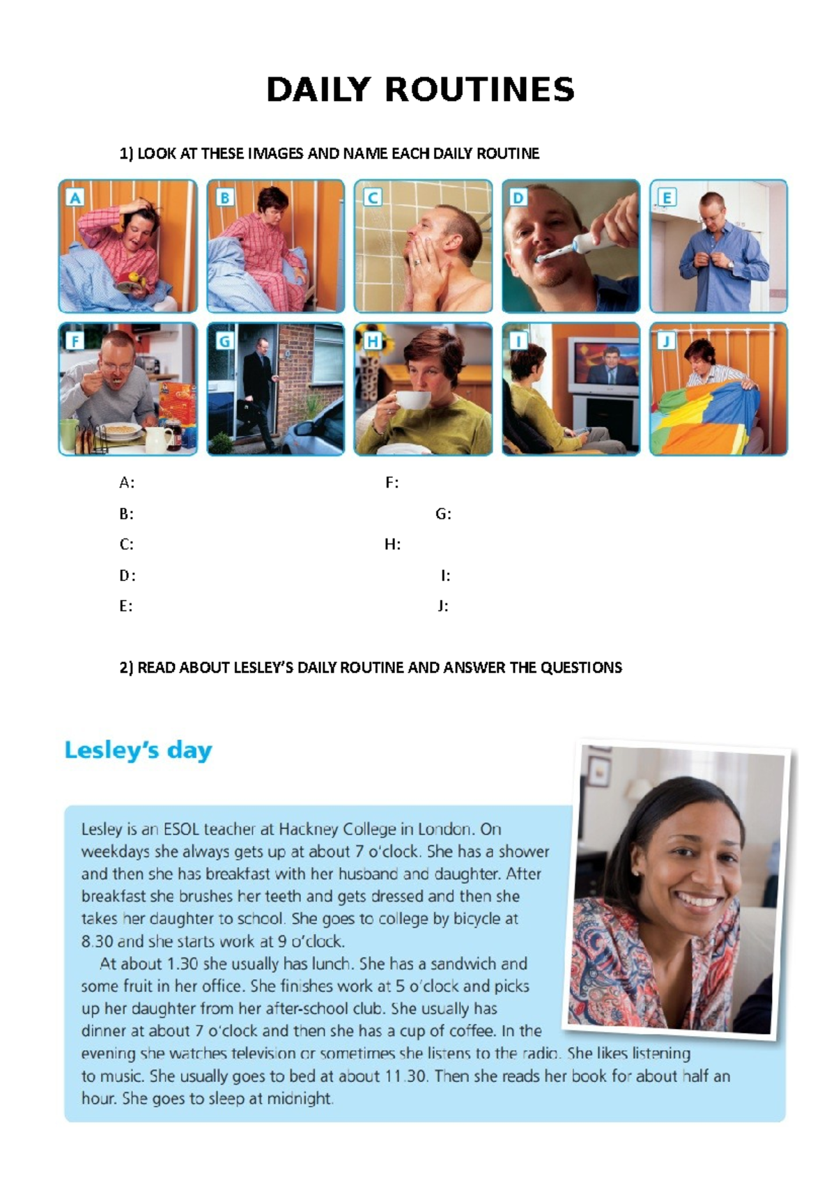 Daily-routines 40598 - you can access this freely for teaching english ...
