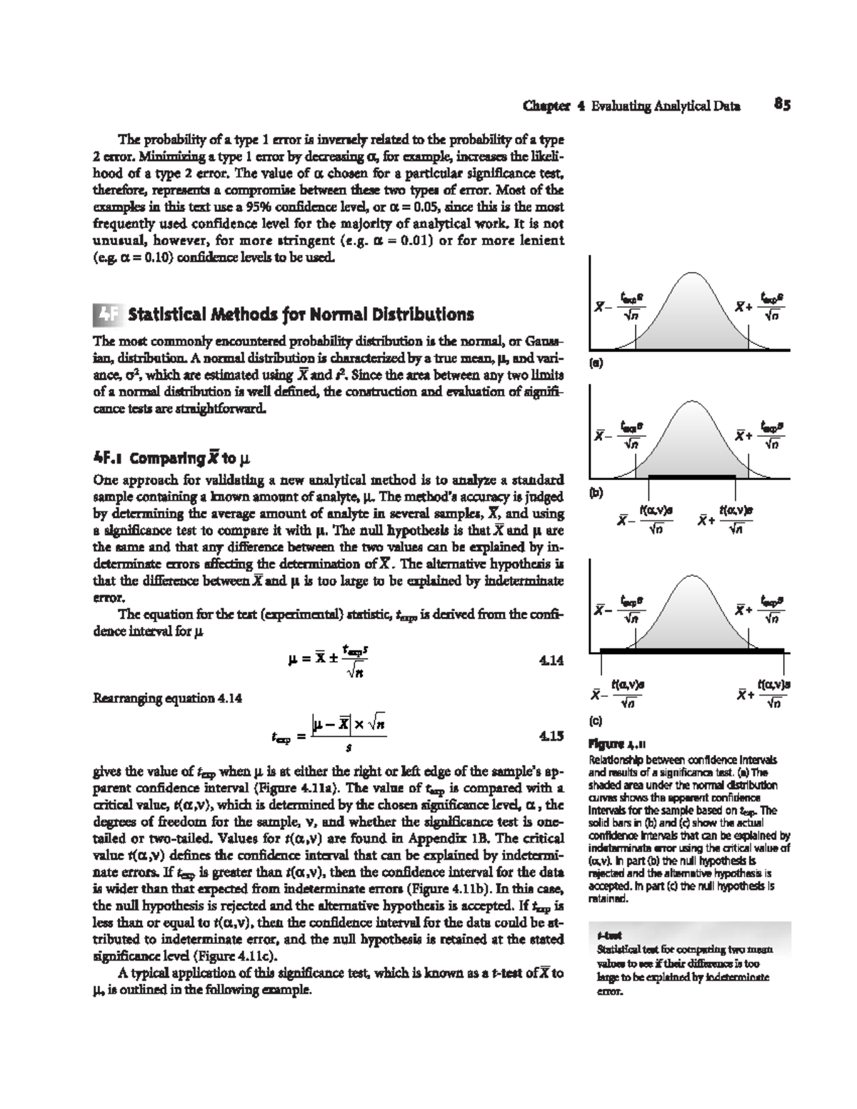 Statistical Methods for Normal Distributions Analytic Chemistry Studocu
