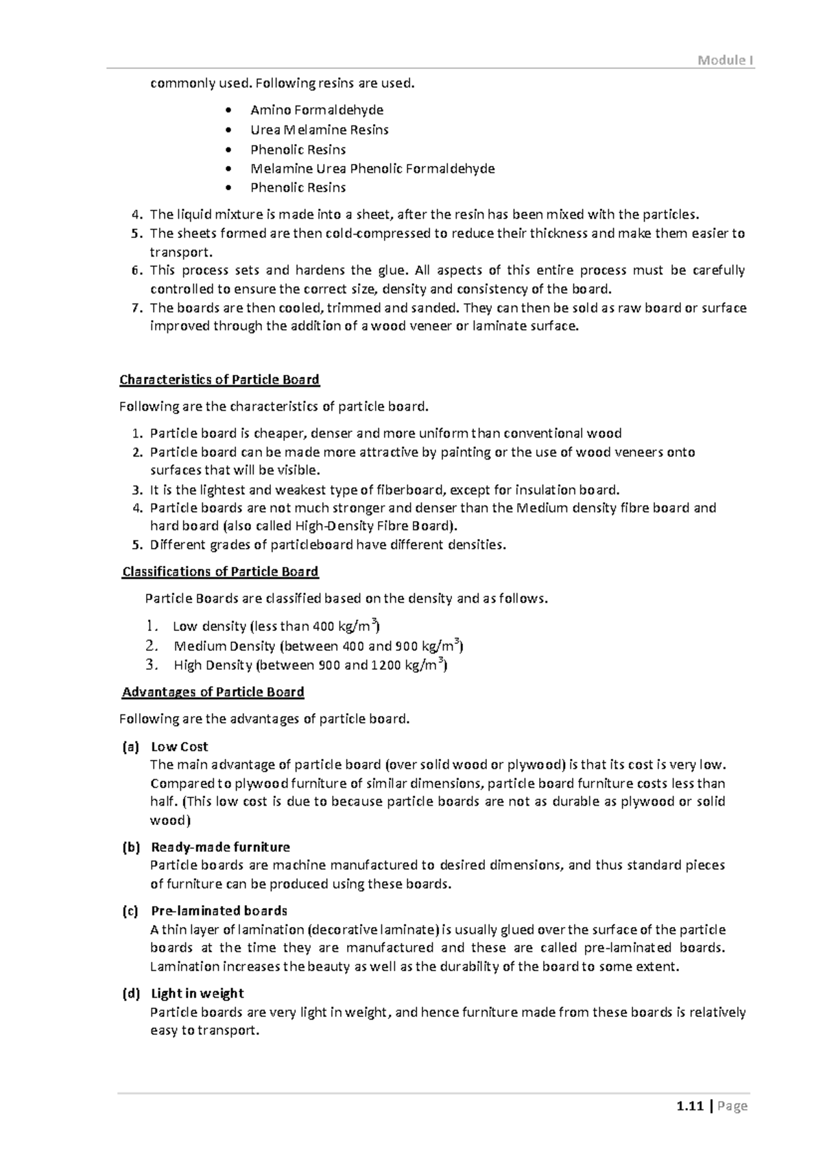 Module 1 Part 2 - Lecture notes Construction Technology - commonly used ...