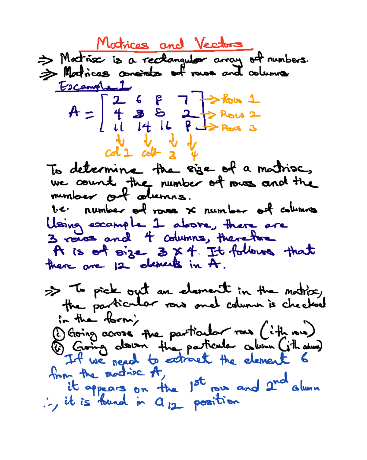 Vectors and matrices - very very very very very very very very very ...