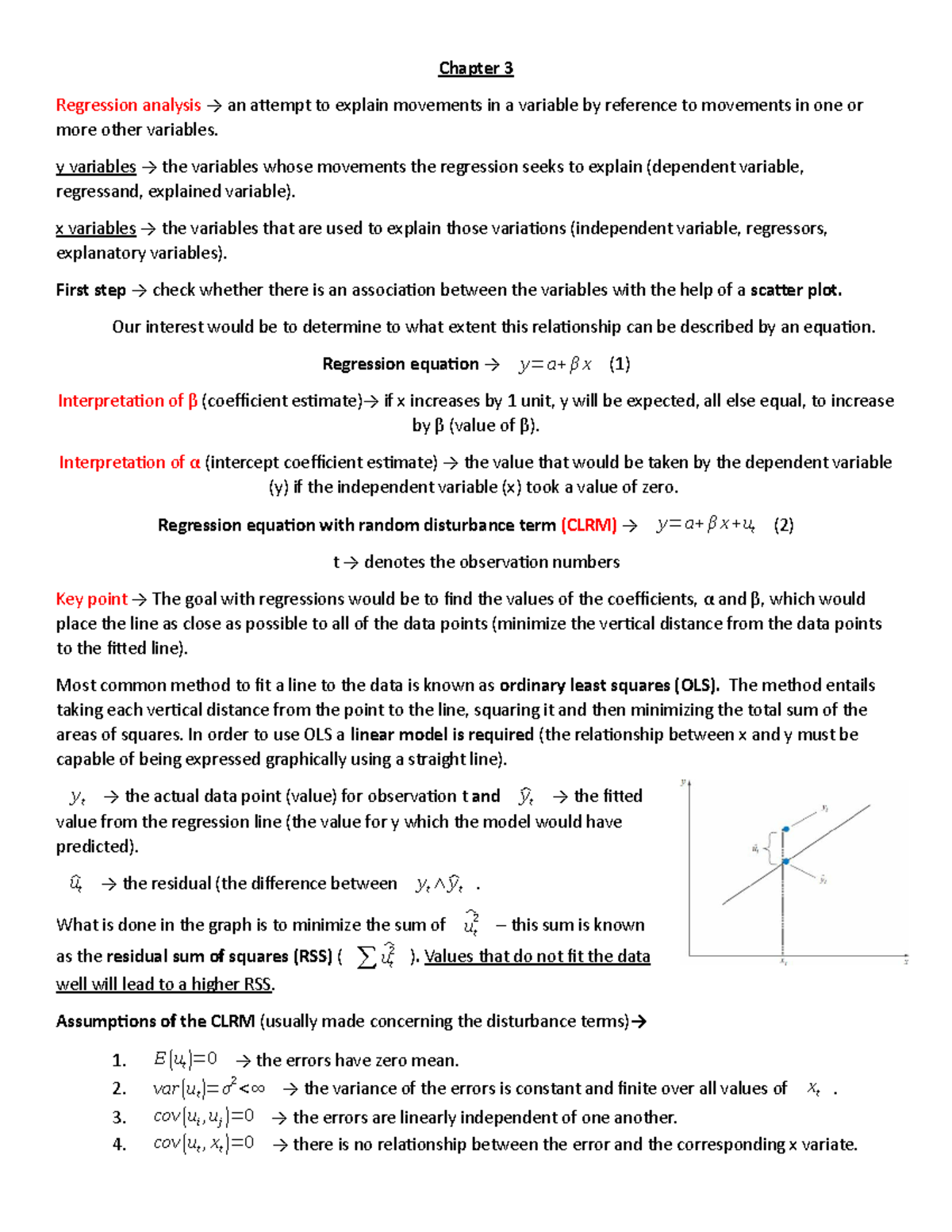 Regression Analysis - Chapter 3 Regression analysis → an attempt to ...