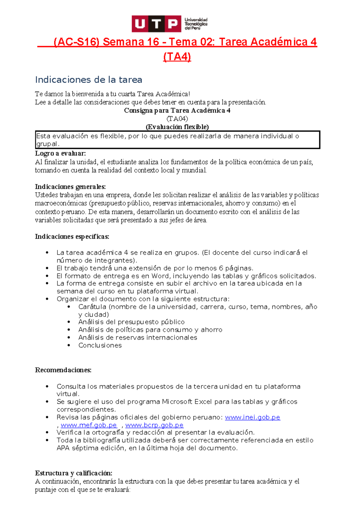 🔴 Ac S16 Semana 16 Tema 02 Tarea Académica 4 Ta4 🔴 Ac S16