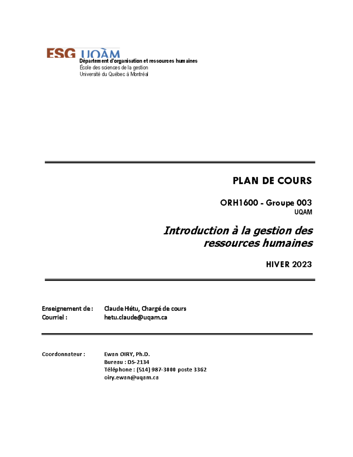 Httpsena 01.uqam.capluginfile - PLAN DE COURS ORH1600 - Groupe 003 UQAM ...