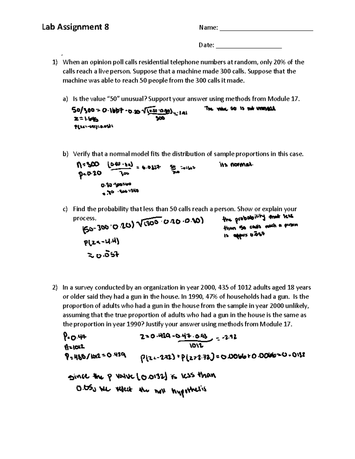 Lab+8+Math+110110 S - n/a - Lab Assignment 8 Name ...