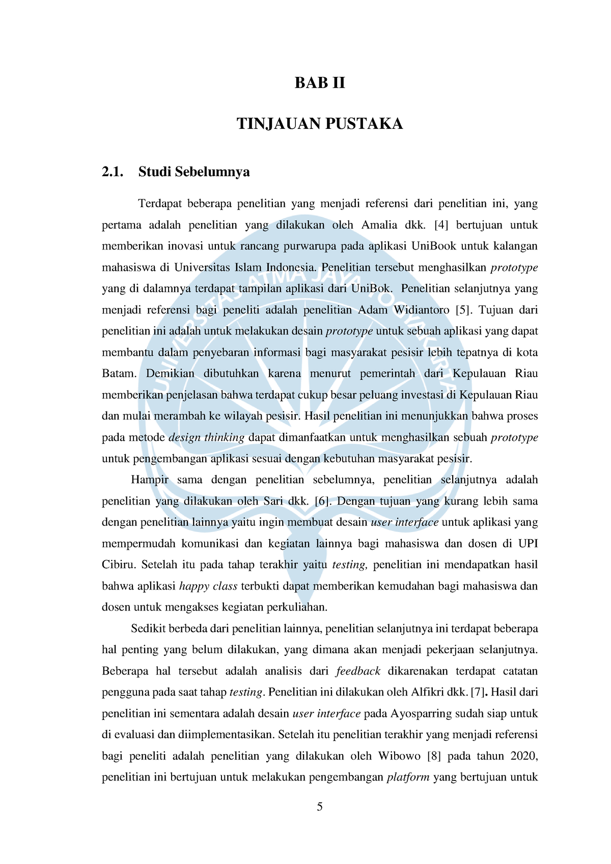 Tinjauan Pustaka - BAB II TINJAUAN PUSTAKA 2. Studi Sebelumnya Terdapat ...