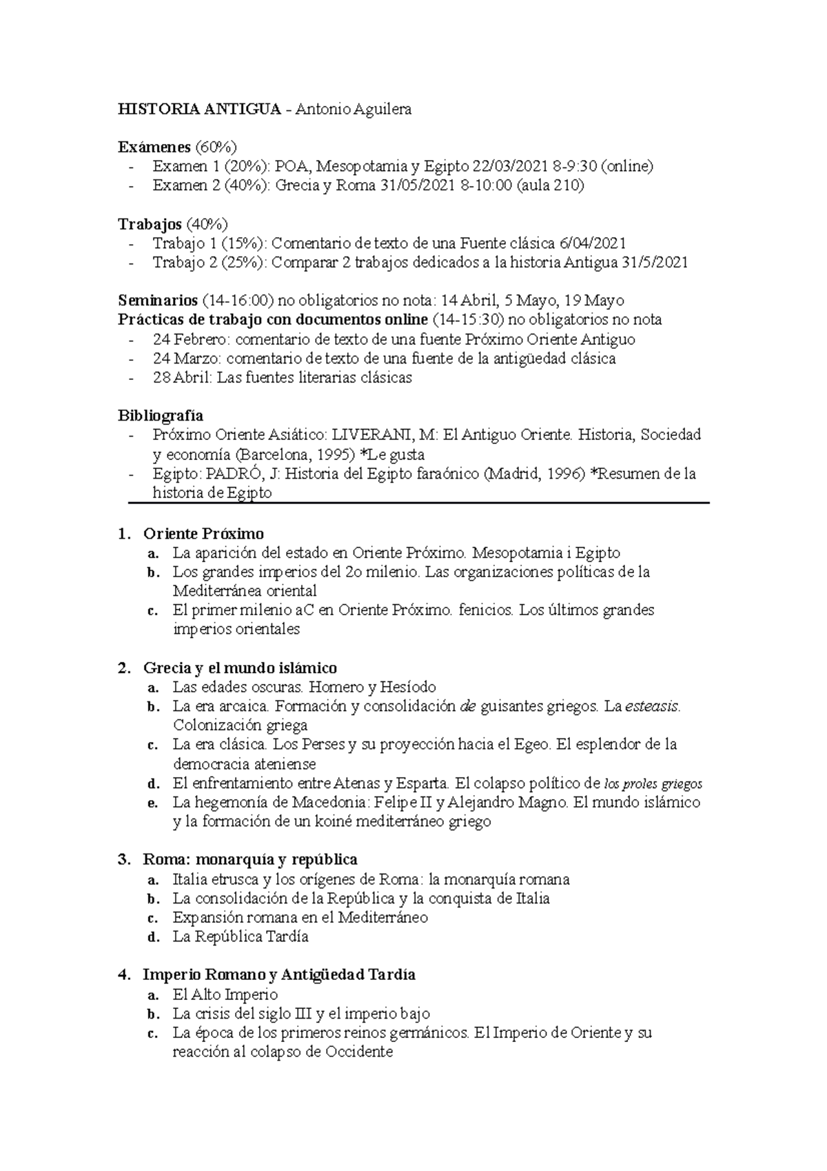 Mesopotamia Y Egipto Preparación Del Examen Parcial ANtonio Aguilera ...