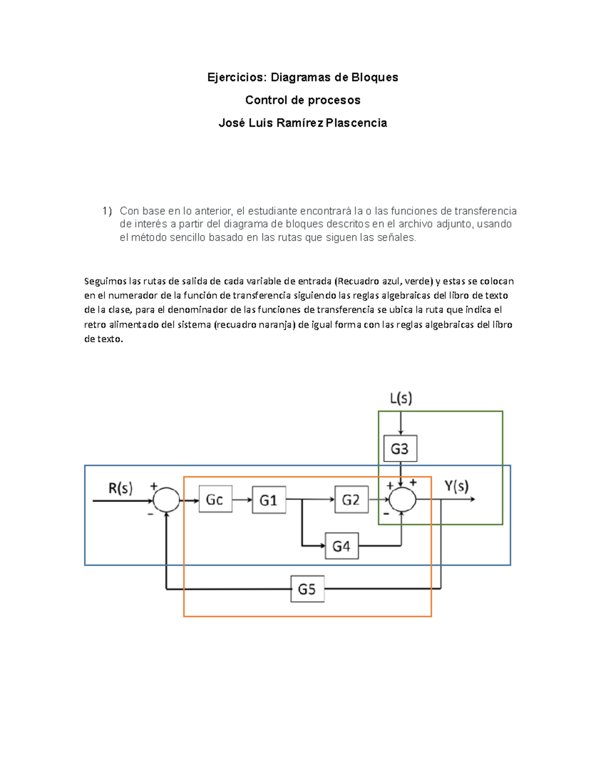 Ejercicios Diagrama De Bloque - Ejercicios: Diagramas De Bloques ...