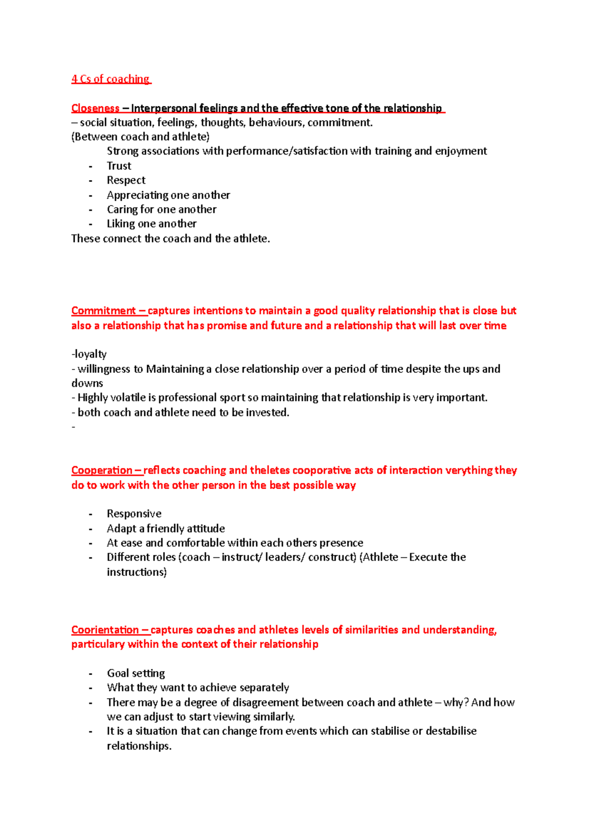 4 Cs of coaching - Compass Model - 4 Cs of coaching Closeness ...