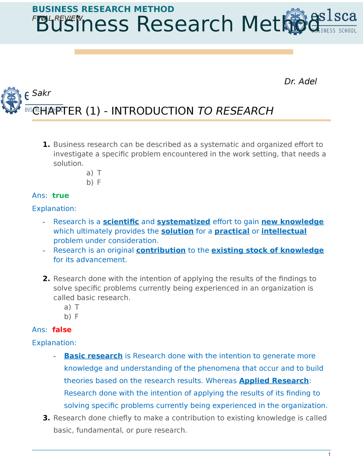 business research method chapter 1