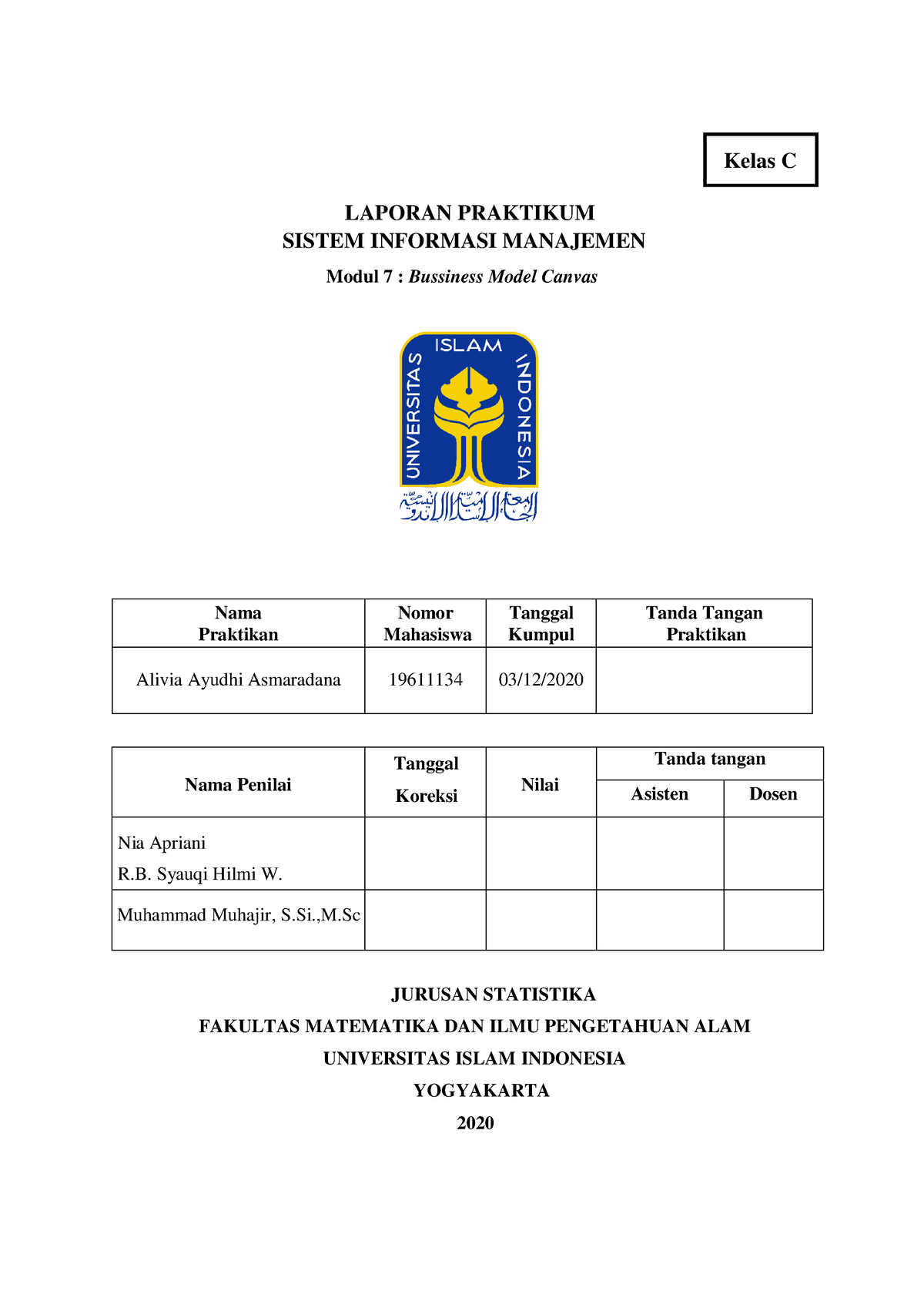 19611134 Alivia Ayudhi Asmaradana Laprak 7 - LAPORAN PRAKTIKUM SISTEM ...