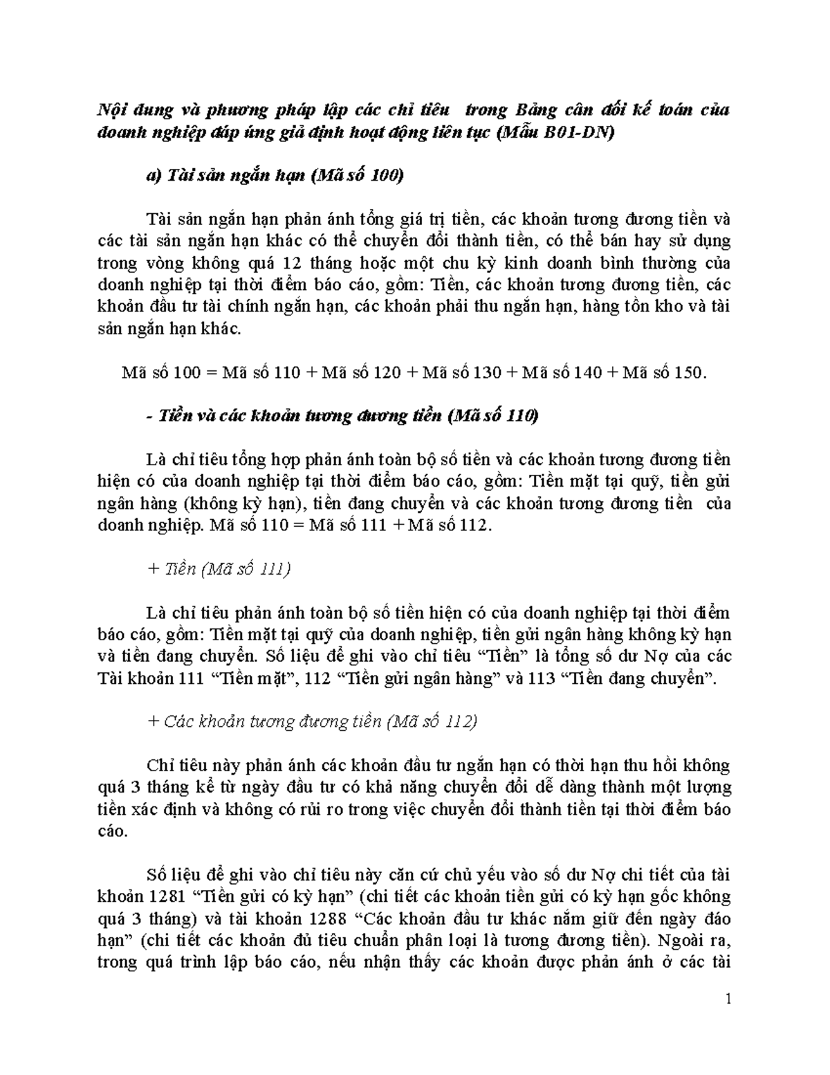 Huong dan phuong phap lap Bcthtc ( Bcdkt) va Bckqhd - Nội dung và ...