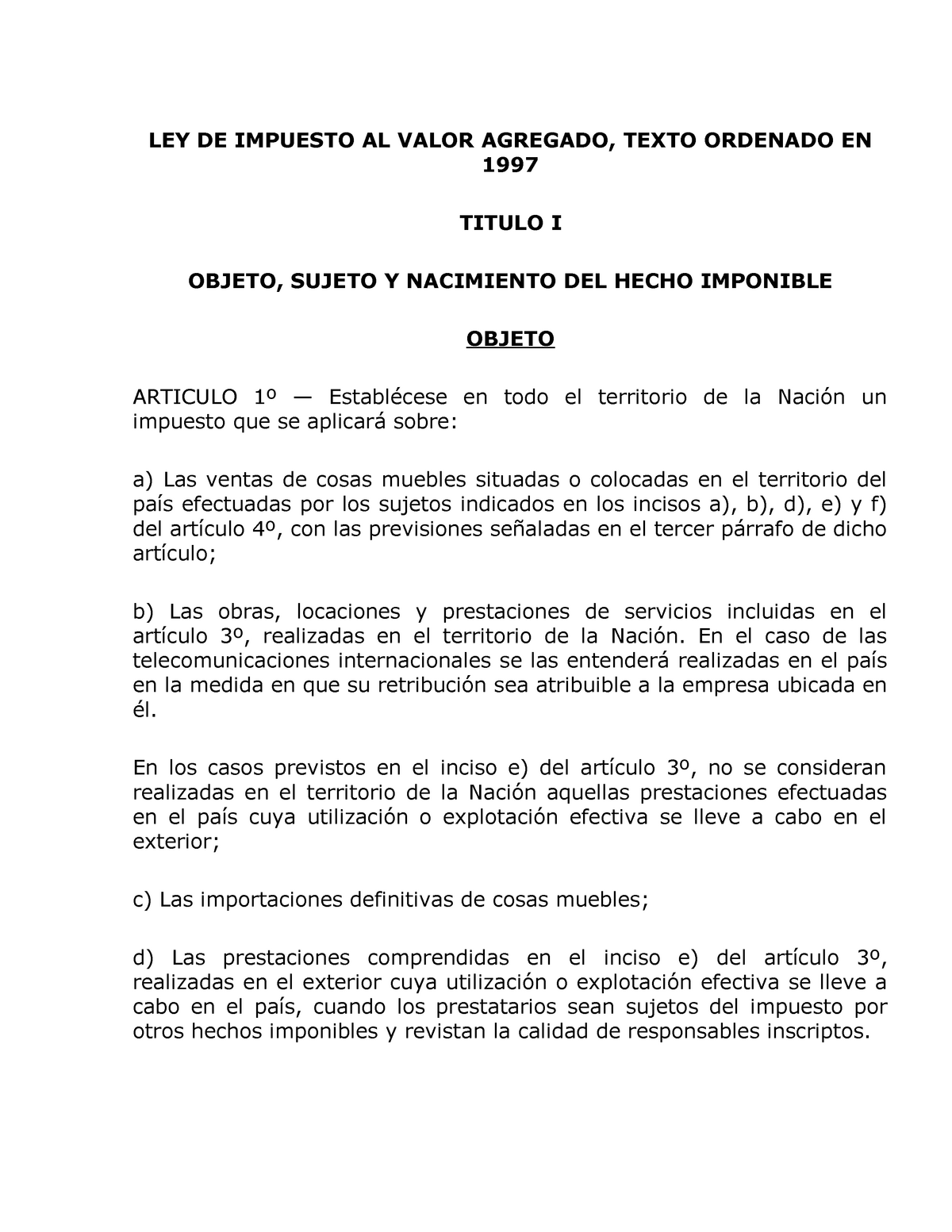 Ley De Impuesto Al Valor Agregado - LEY DE IMPUESTO AL VALOR AGREGADO ...