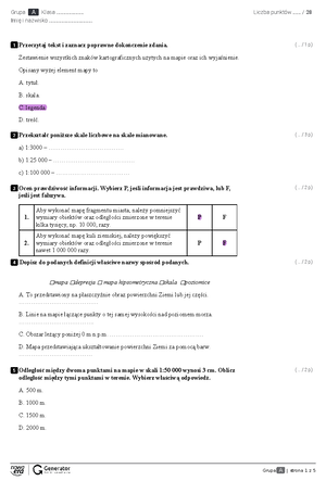 Test - Rozdział 1. Współrzędne Geograficzne Klasa 6 Test – SPE ...