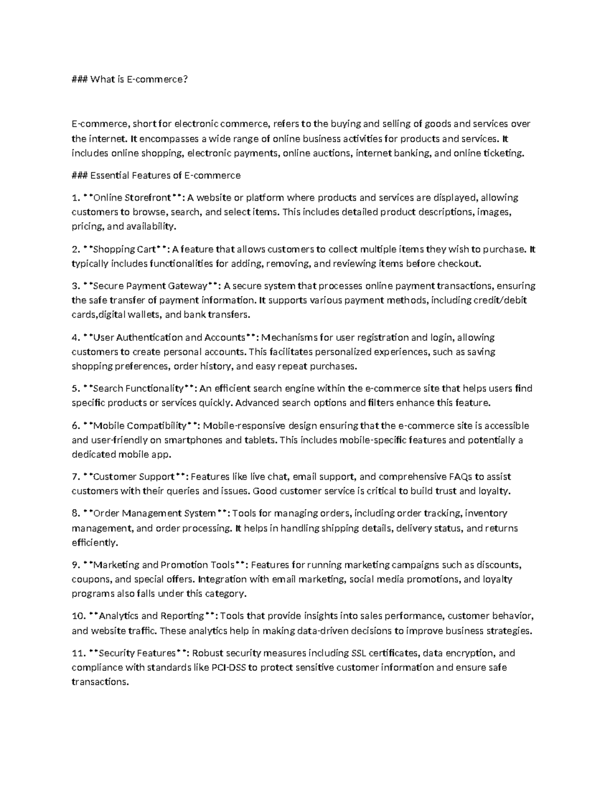 E commerce - economics notes - What is E-commerce? E-commerce, short ...
