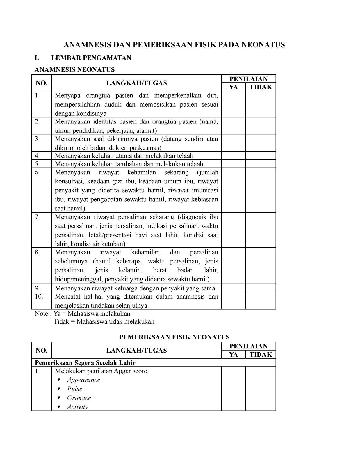 Doc Anamnesis Dan Pemeriksaan Fisik Pada Penyakit Jan