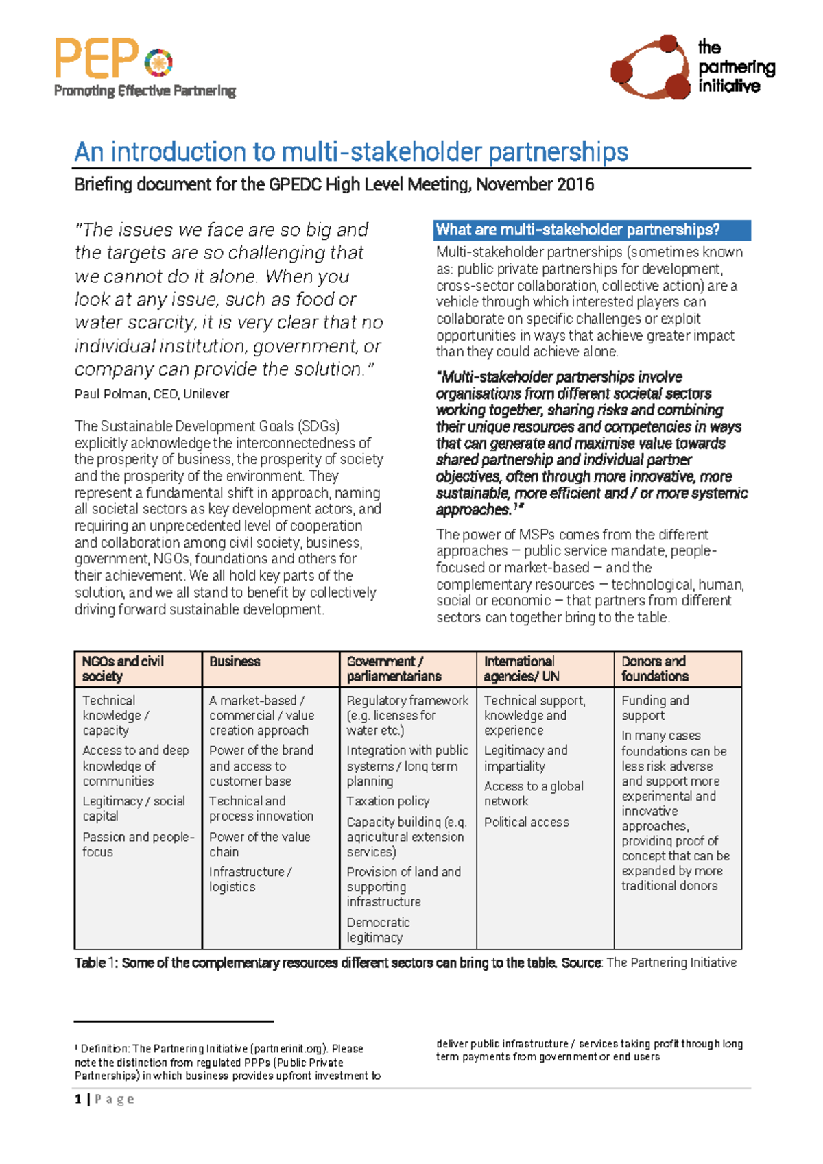 Introduction to MSPs Briefing paper - 1 | P a g e An introduction to ...