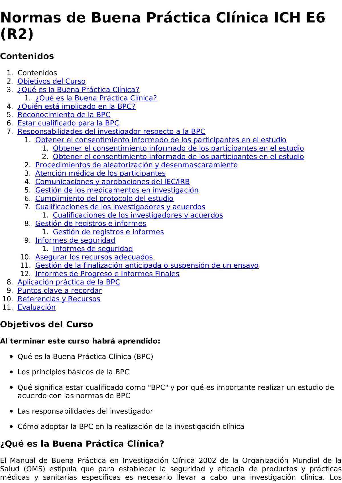 Normas De Buena Practica Clinica Ich E6 R2 - Normas De Buena Práctica ...