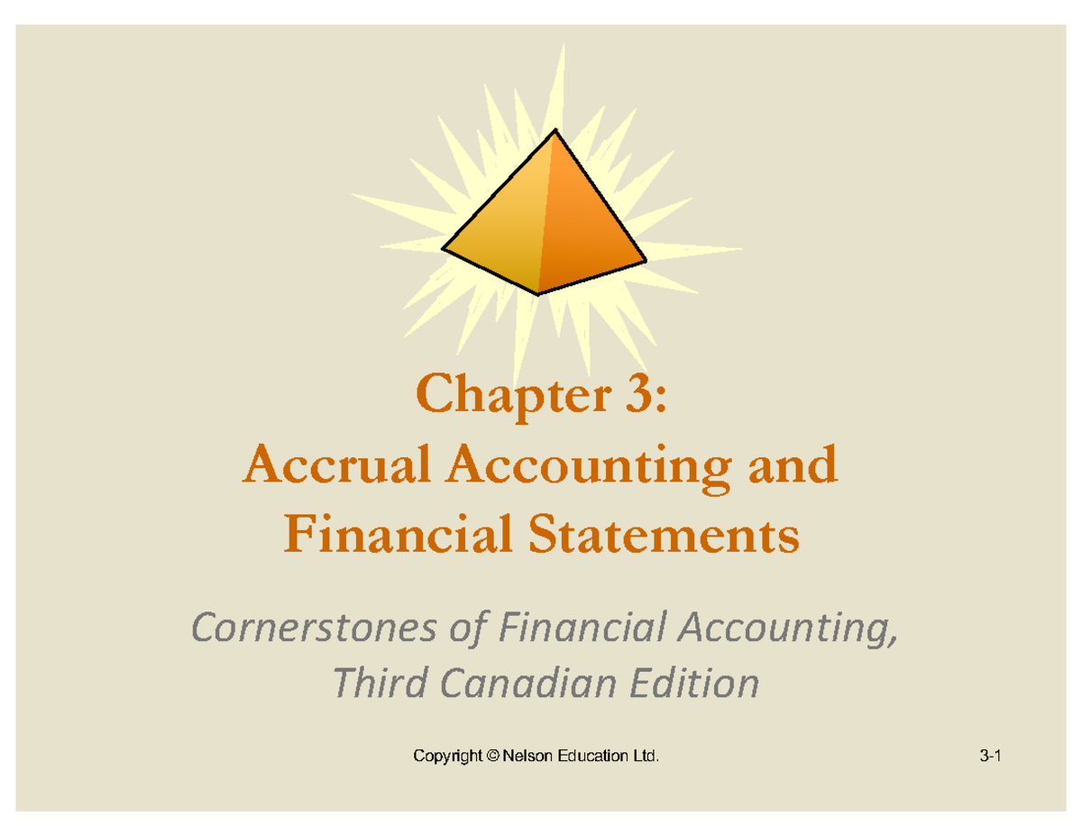 Chapter 3 Slides Class 3 Fall 2023 - Chapter 3: Accrual Accounting And ...