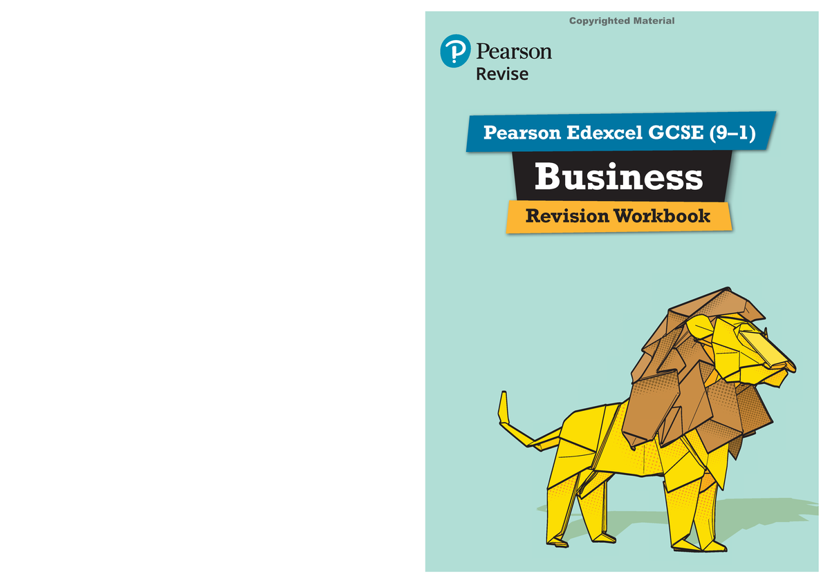 Edexcel Gcse 9 1 Business Revision Workbook - Business Pearson Edexcel ...