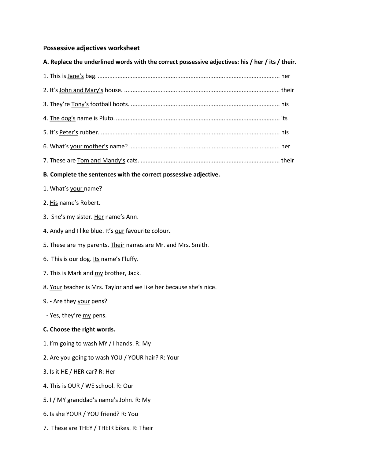 possessive-adjectives-worksheet-actividad-tarea-possessive-adjectives