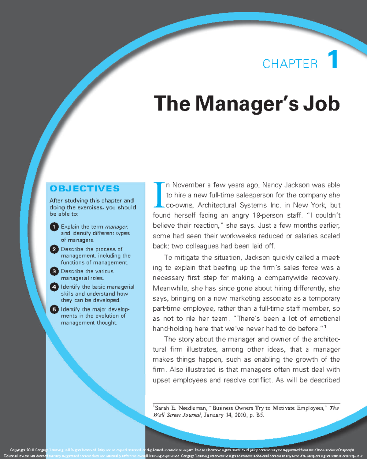 Fundamantals of Management - CHAPTER 1 The Manager ’ s Job I n November ...