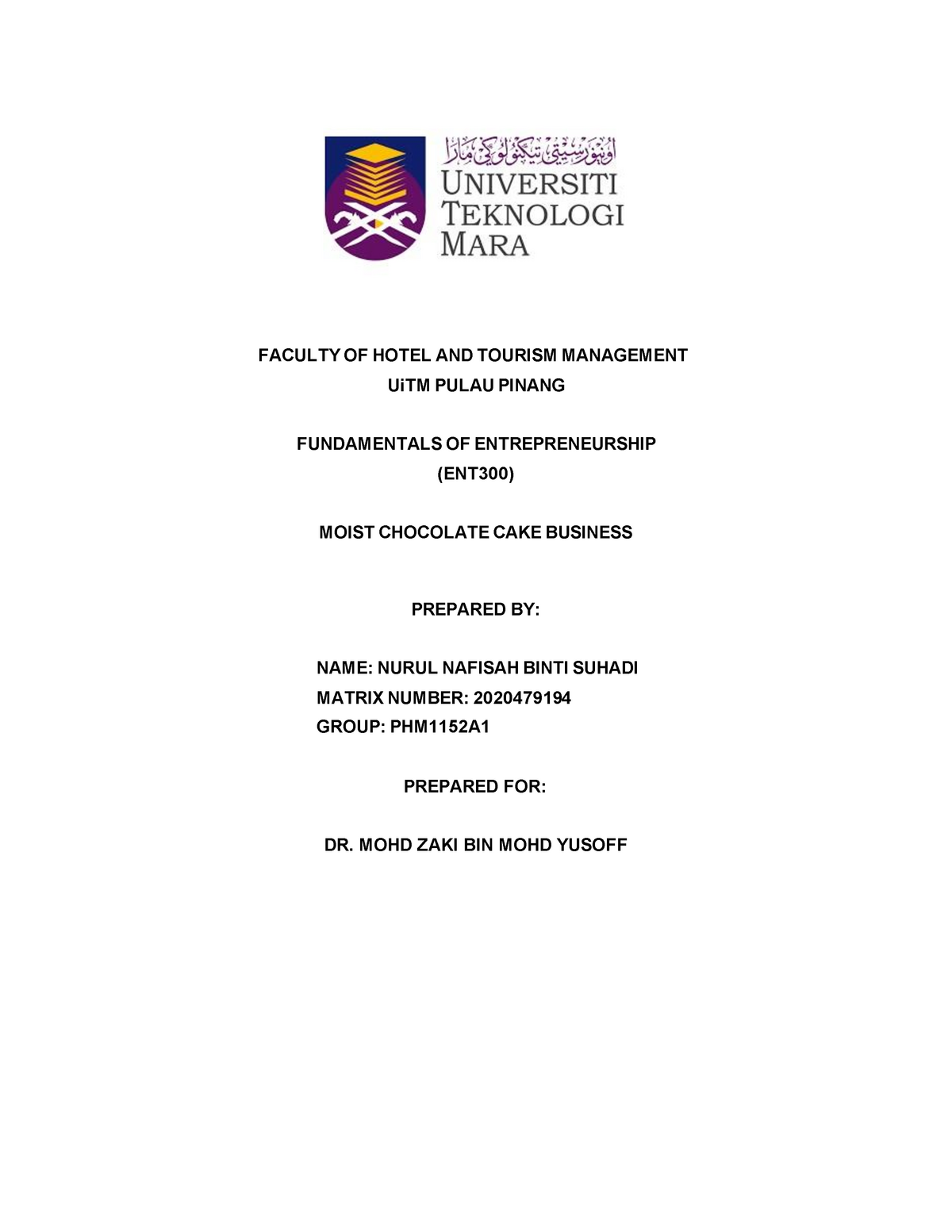 ent300 individual assignment uitm