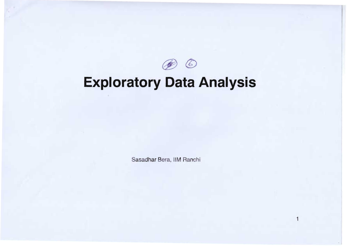 06 Exploratory Data Analysis - Business Statistics - Studocu