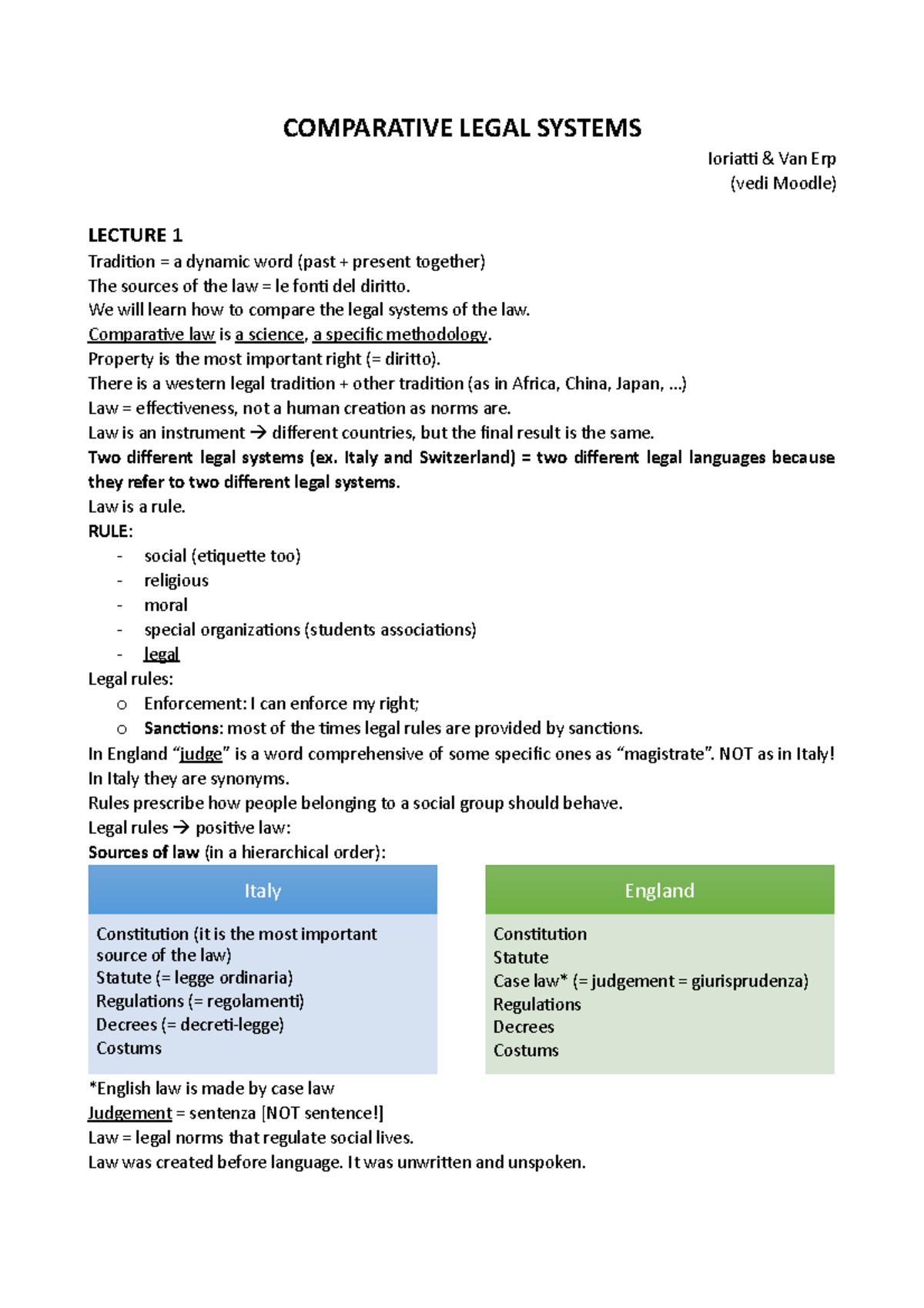 Comparative Legal Systems - Ioriatti e Van Erp - COMPARATIVE LEGAL ...