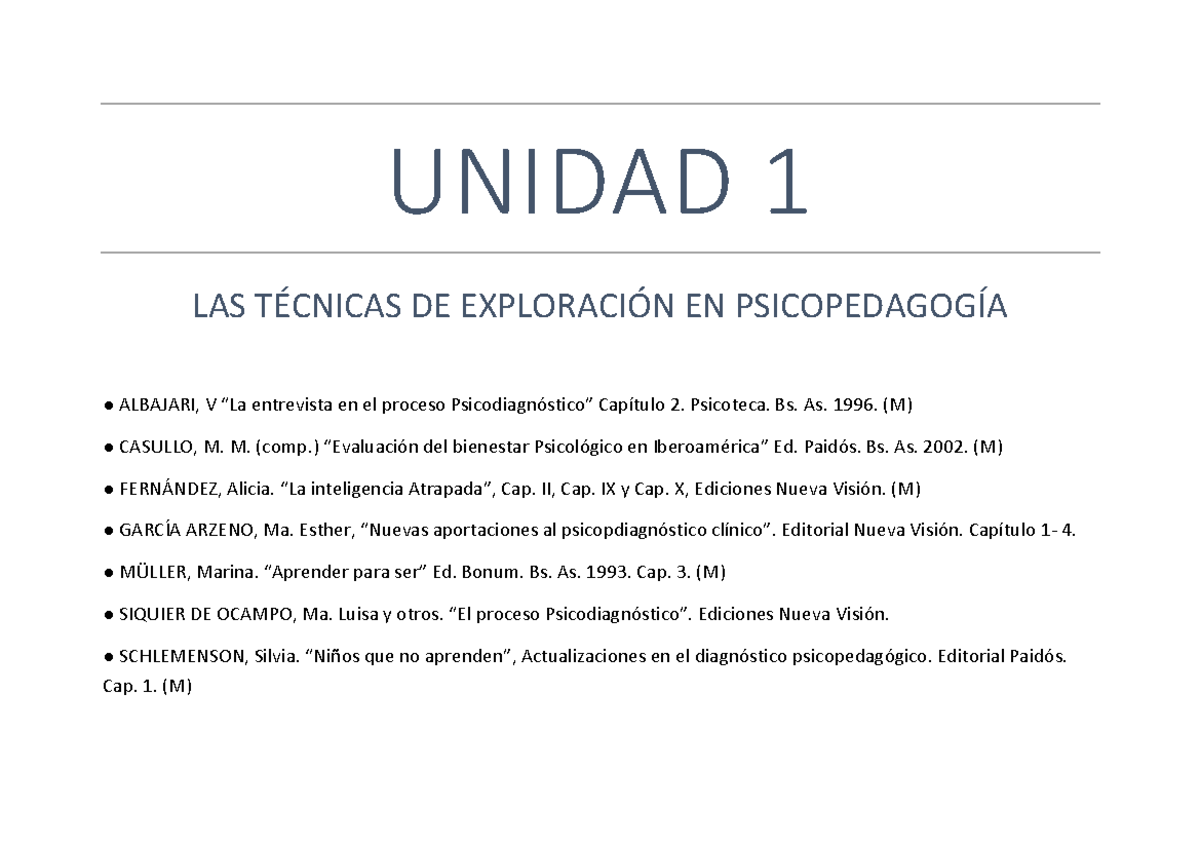 Unidad 1 Tecnicas de expl psp UNIDAD 1 LAS TÉCNICAS DE EXPLORACIÓN Unidad 1 Tecnicas de expl psp UNIDAD 1 LAS TÉCNICAS DE EXPLORACIÓN