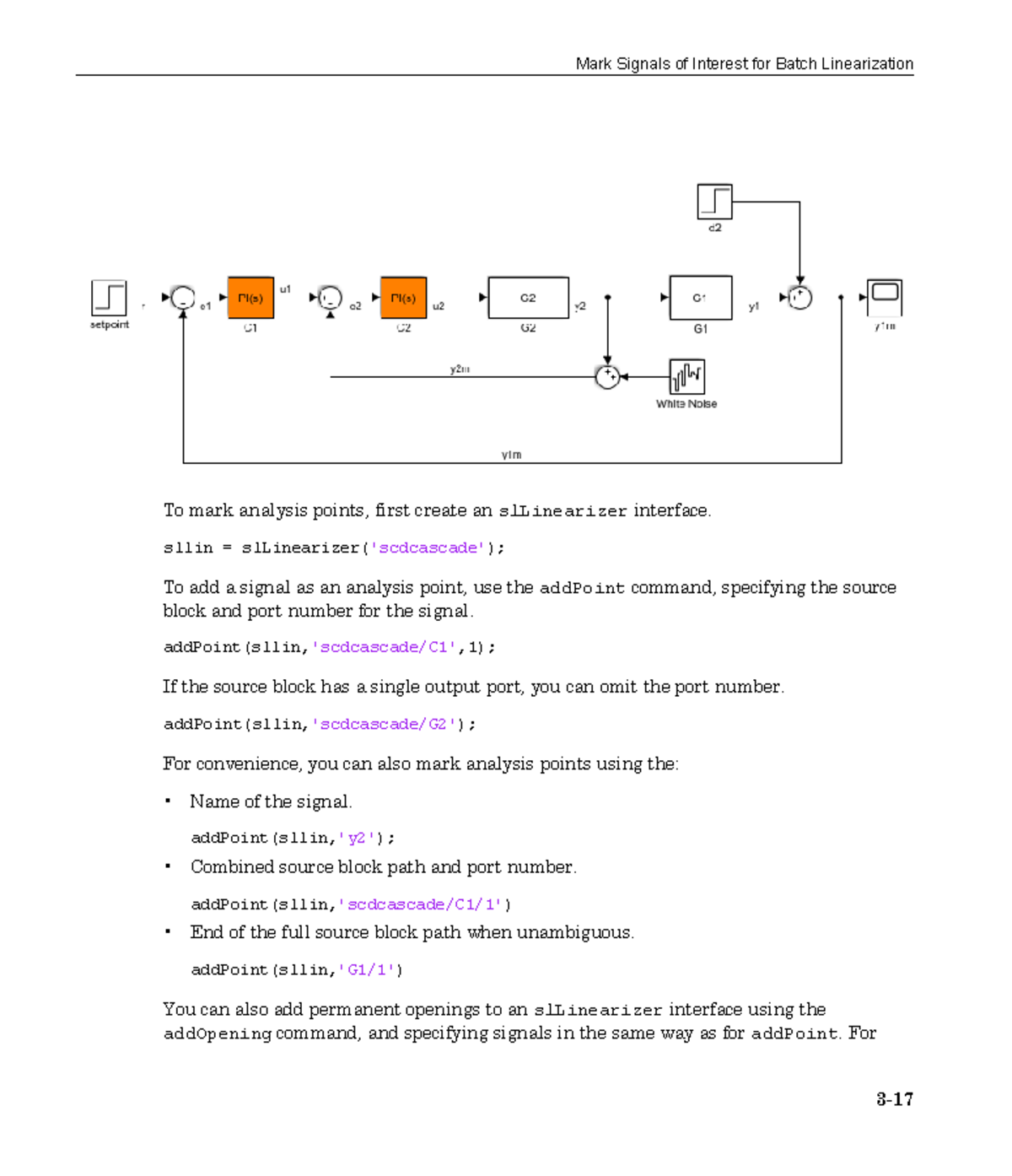Simulink Control Design (37) - To mark analysis points, first create an ...