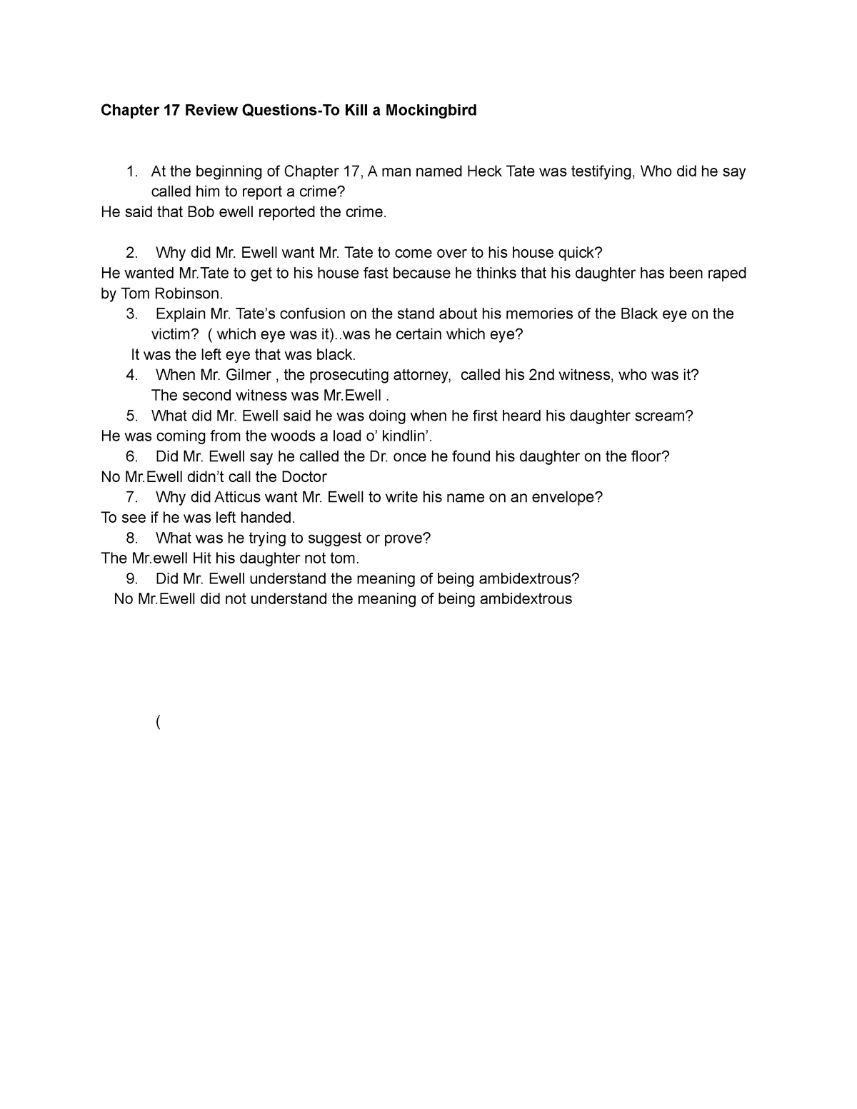 assignment chapter 17 questions for further study